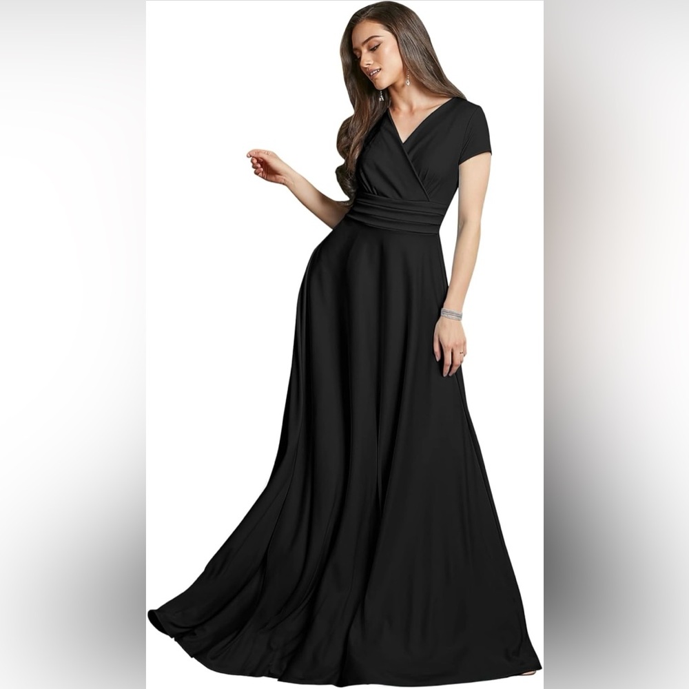 Koh Koh 2X Black Long Elegant Dress